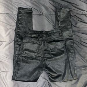 H&M Fake Leather Look Jeggings Size 4